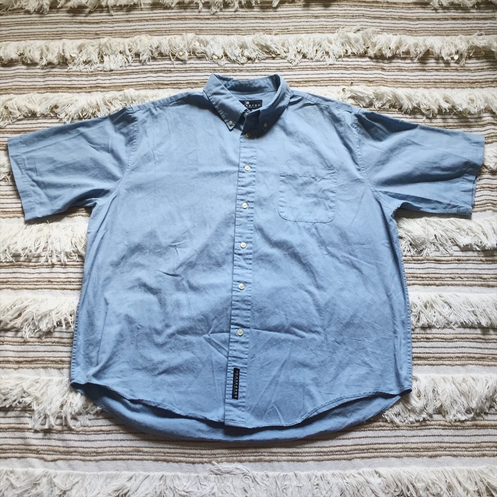 Consensus Sportswear Blue Short Sleeve Button Down
